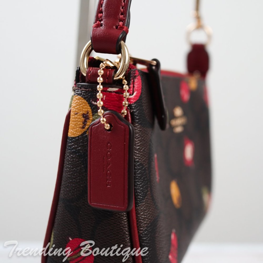 NWT Coach C7403 Nolita 19 in Signature Canvas with Ornament Print Brown Black - Picture 5 of 12